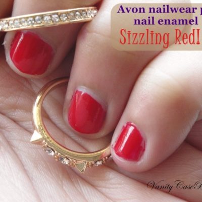 Avon Nail Wear Pro Nail Enamel “Sizzling Red” Review and Swatch