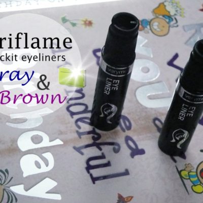 Oriflame Clickit Eyeliner in “Brown and Gray” Review and Swatch