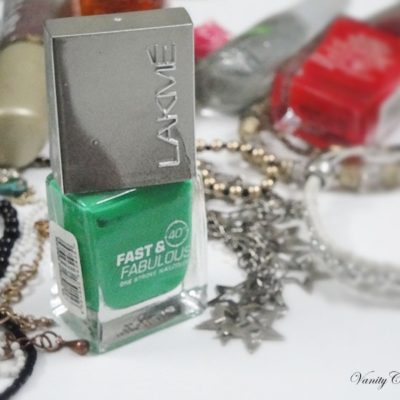 Lakme Fast and Fabulous Nail Enamel “Going Green” Review and Swatch