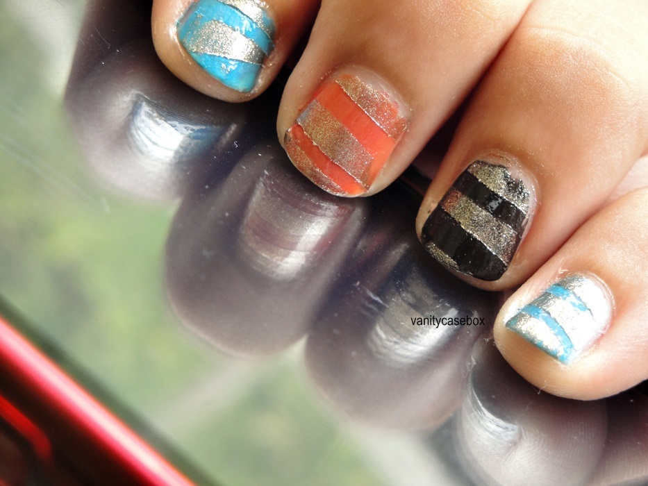 Second Attempt At Nail Art Using Scotch Tape – VanityCaseBox