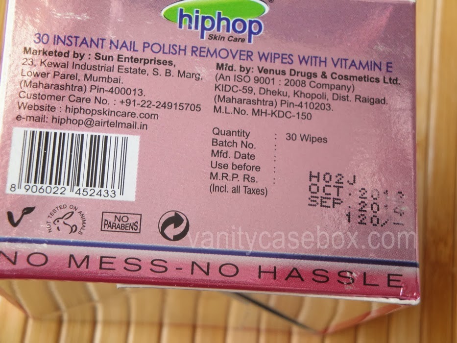 Hip Hop Instant Nail Polish Remover Wipes Review – VanityCaseBox