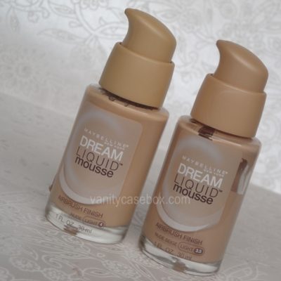 Maybelline Dream Liquid Mousse Airbrush Foundation Review and Swatches