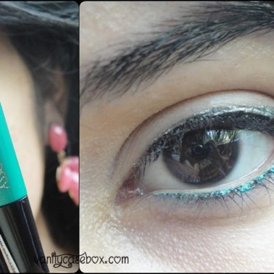 Maybelline Hyper Glossy Electrics Liquid Eyeliners Silver Trance and Lazer Green Review and Swatches