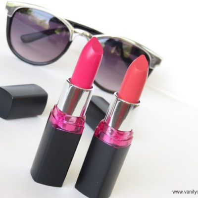 Maybelline Color Show Creamy Matte Lipsticks- Rock the Coral, Flaming Fuchsia: Review, Swatches
