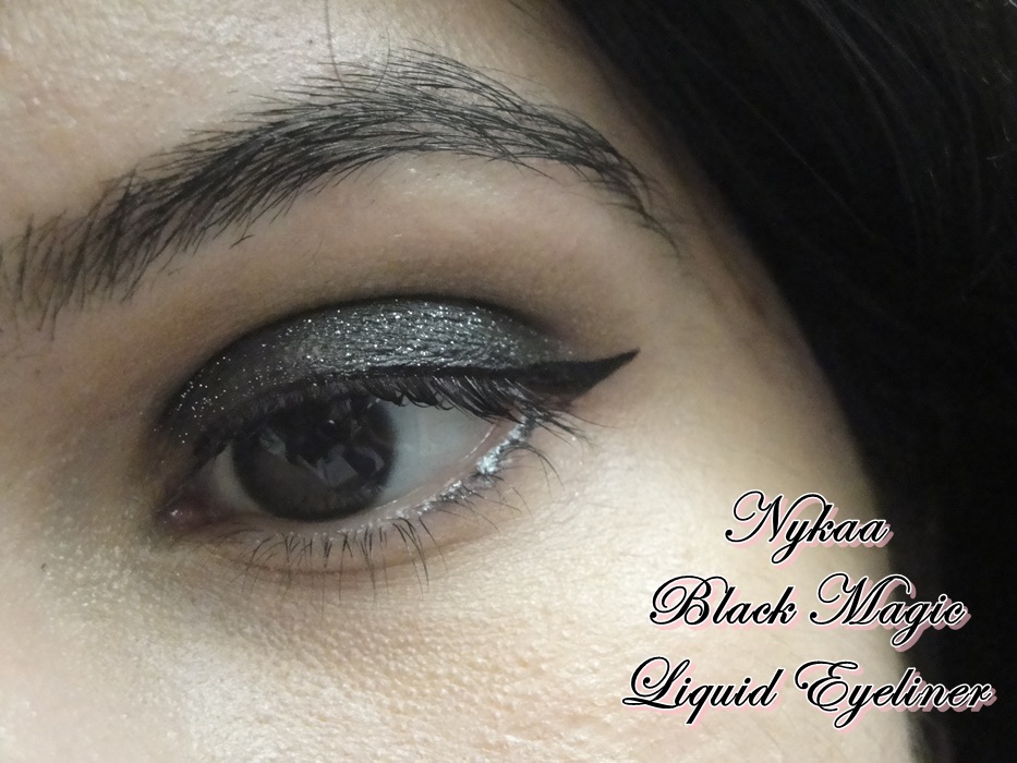 nykaa-black-magic-liquid-eyeliner-swatches-eotd