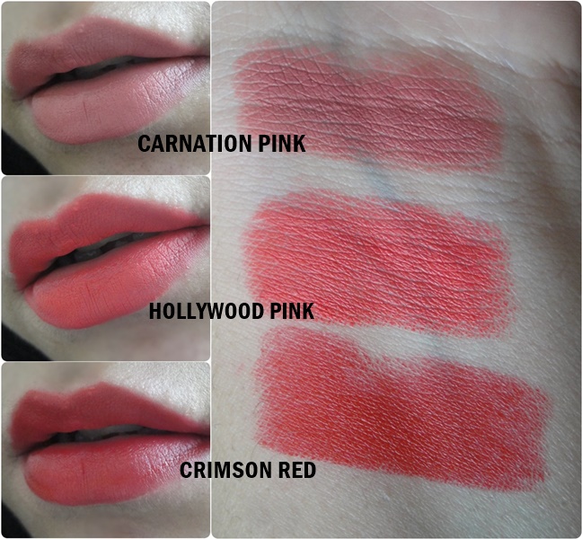 CAL Los Angeles Intense matte lipsticks swatches