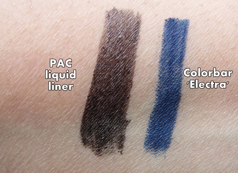 pac cosmetics liquid eyeliner review swatches