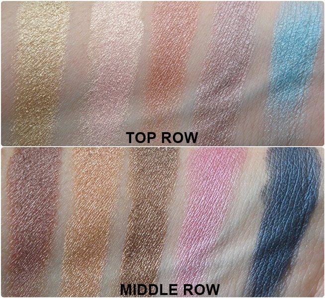 Bh Cosmetics baked and beautiful eyeshadow palette swatches