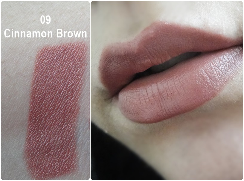 Lakme Cinnamon Brown enrich lip crayon swatches