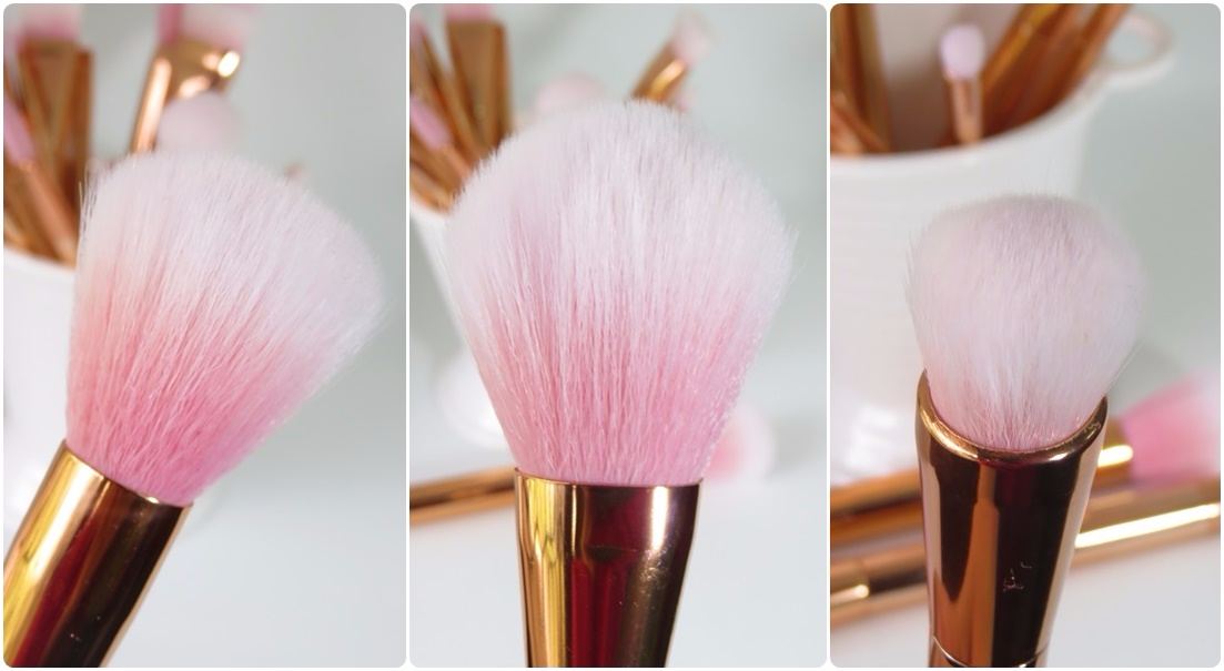 rose gold makeup brush set review
