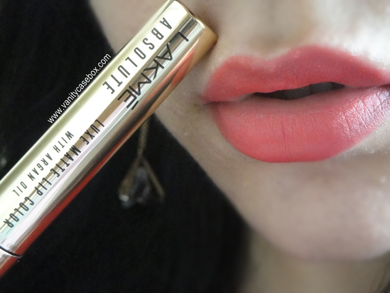 Lakme Absolute luxe matte lip color Dewy Spring shade