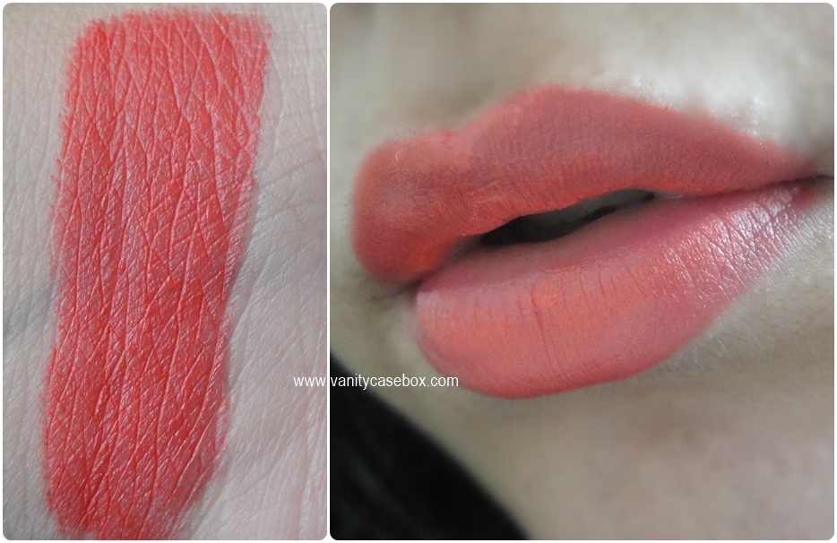 Maybelline bright mattes cheerful coral swatches