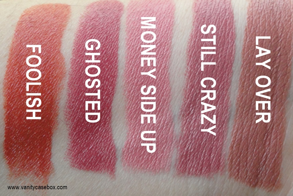 Colourpop lux lipstick swatches India