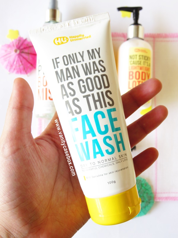 Happily Unmarried face wash dry to normal skin review