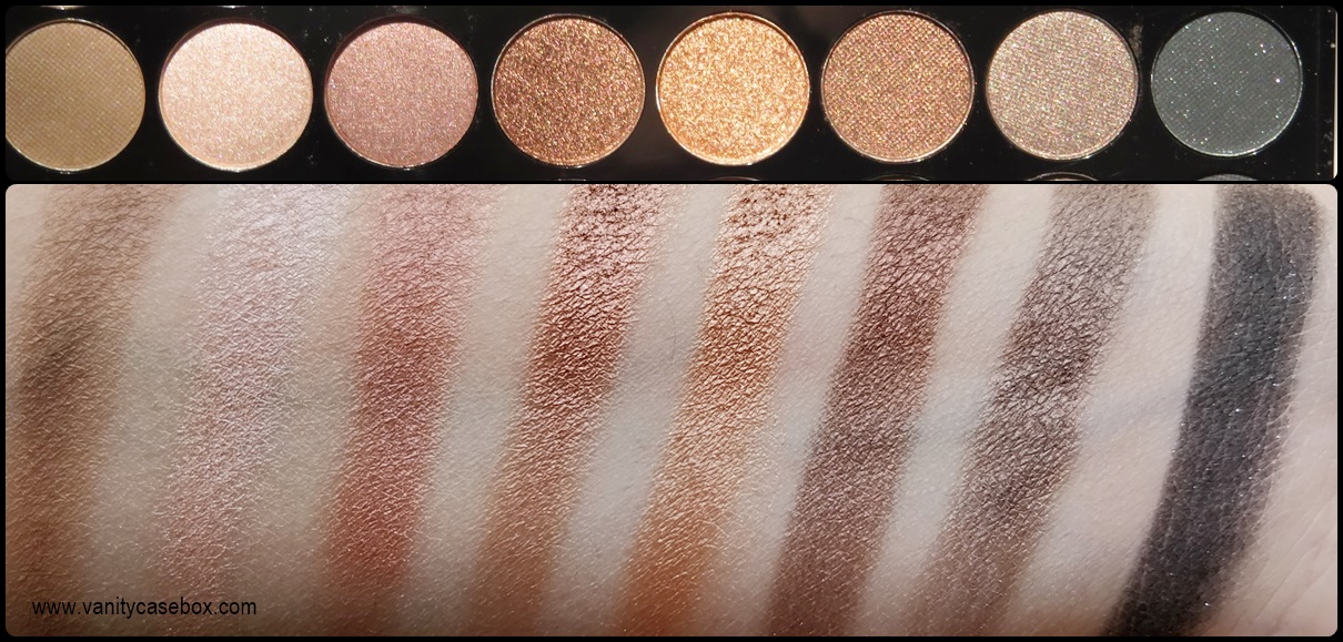 6- Makeup Revolution flawless ultra 32 eyeshadow palette swatches