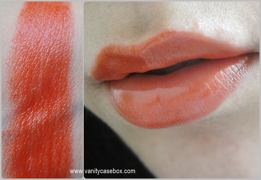 Blue Heaven mintz glossy lipstick coral red review