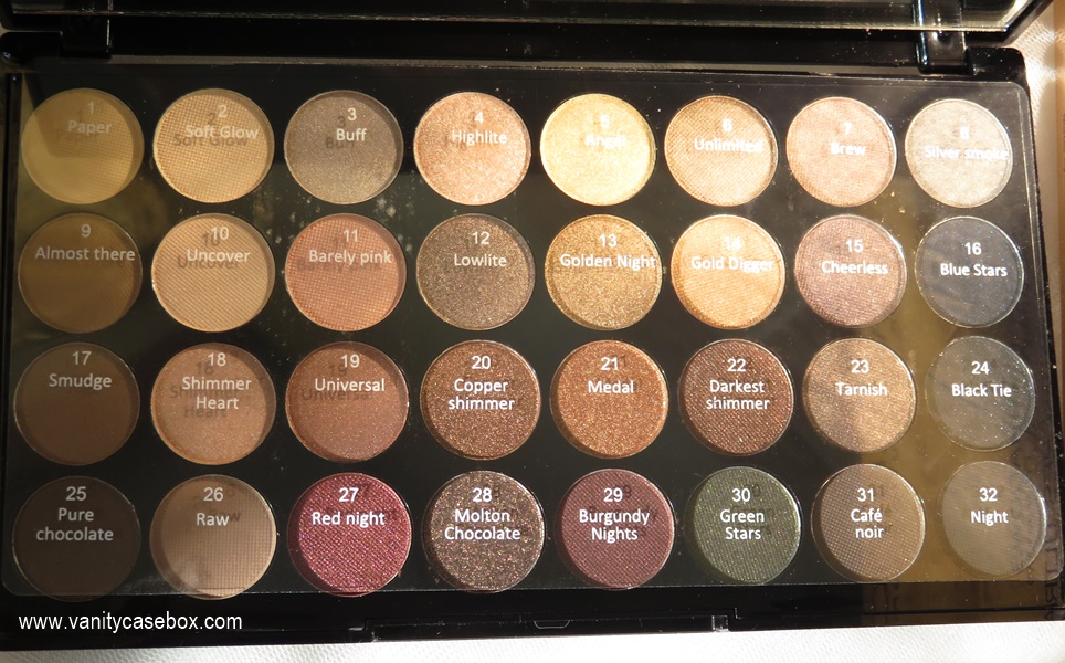 Makeup Revolution Shimmers and Matte Nudes Ultra 32 Eyeshadows