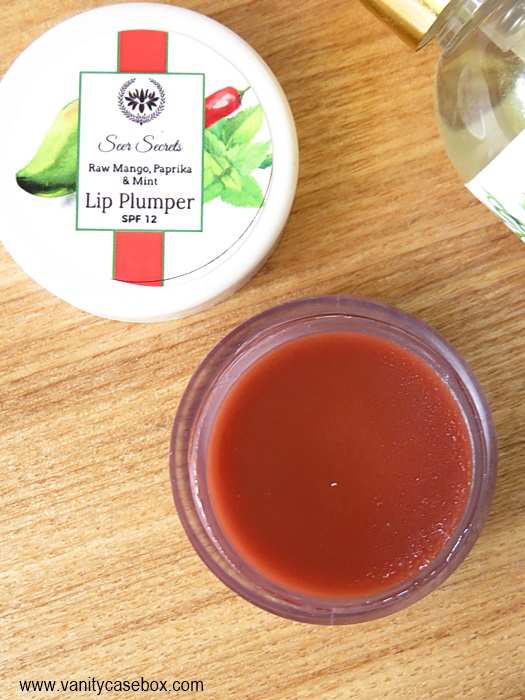 Seer Secrets raw mango, paprika and mint lip plumper review