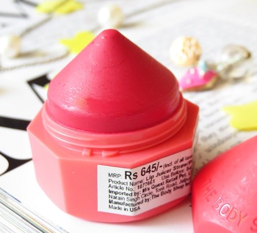 The Body Shop lip juicer strawberry pomegranate aloe vera review