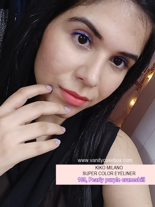 purple eyeliner makeup look
