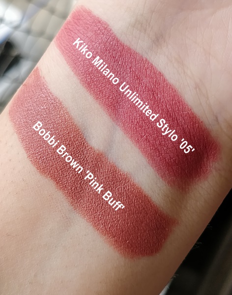 Bobbi Brown luxe lip color Pink Buff swatches