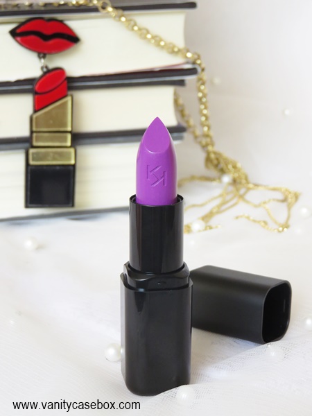 Kiko Milano smart fusion lipstick 424, Peony Violet review