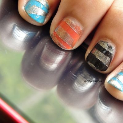Second Attempt At Nail Art Using Scotch Tape
