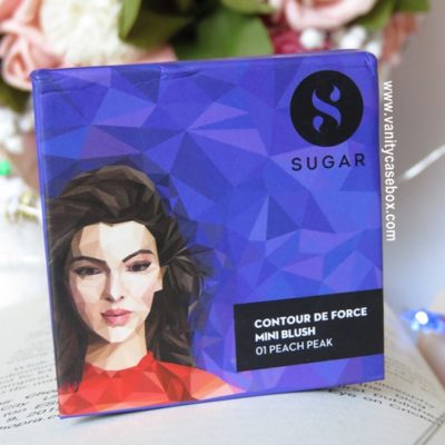 Sugar contour de force mini blush ’01, Peach Peak’: Review, Swatches